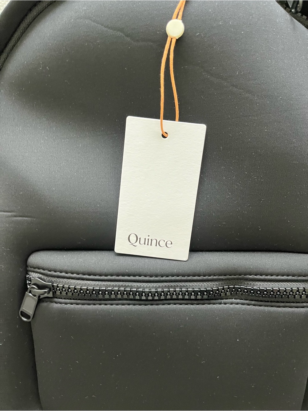 NWT Quince Black Neoprene Backpack with Front Zip Pocket - Picture 9 of 11